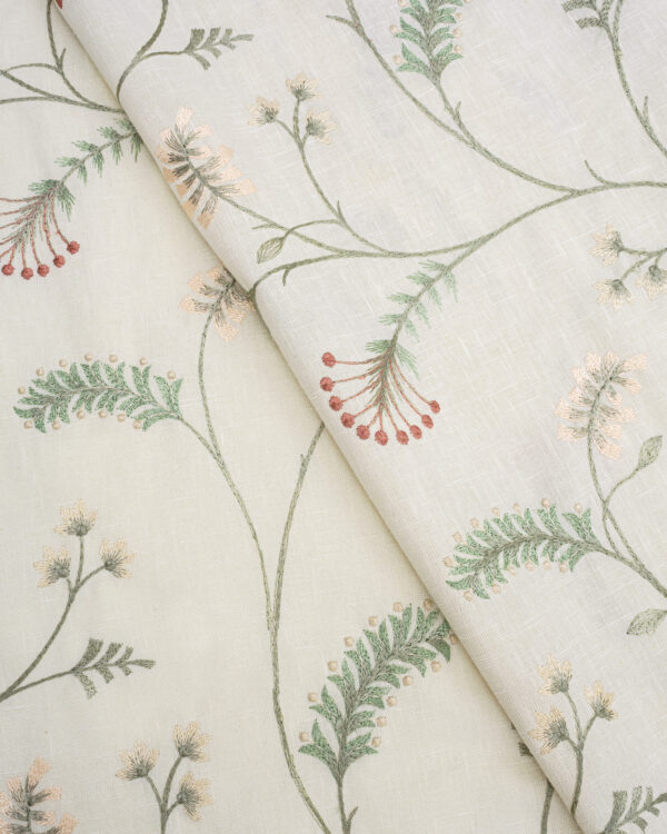 Embroidered Silvy - Bloom Fabric Swatch