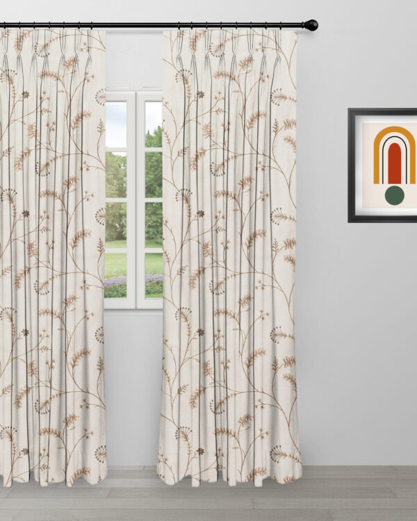 Embroidered Silvy - Walnut Custom Curtains - Image 4