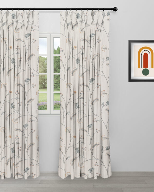 Embroidered Silvy - Dew Ripple Fold Drapes - Image 4
