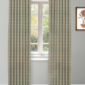Farmhouse Plaid Check - Lake Ripple Fold Drapes