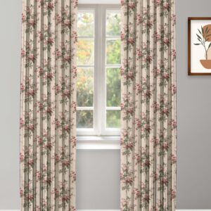 English Cottage - Burgundy Custom Curtains