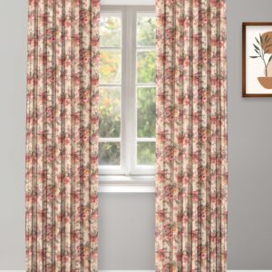 Vintage Floral Collection - Misty Rose Ripple Fold Drapes