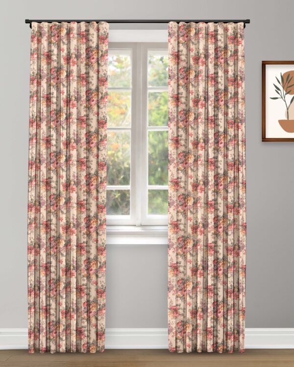 Vintage Floral Collection - Misty Rose Custom Curtains - Image 2
