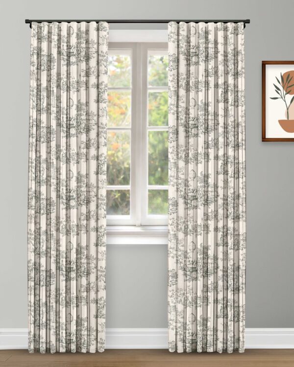 French Toile - Forest Custom Curtains - Image 2