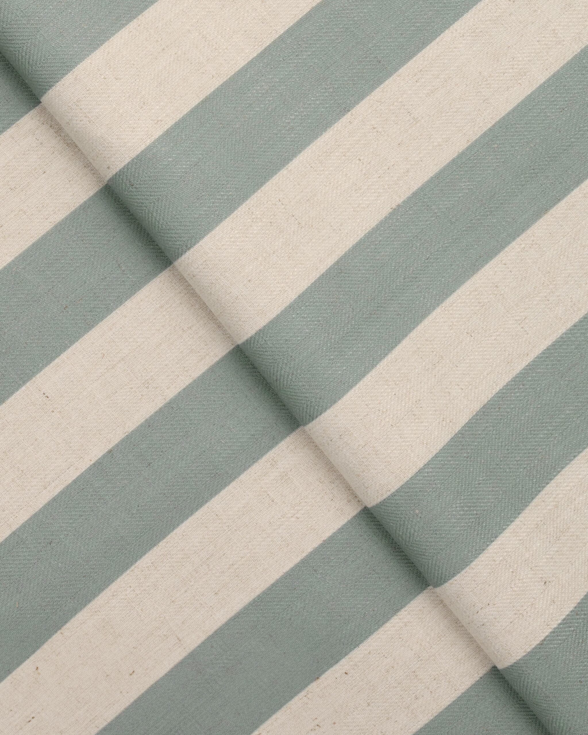 Vintage Linen Stripes - Sea Foam Fabric Swatch