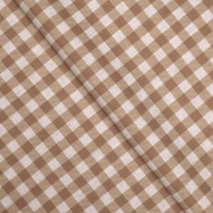 Gingham Check - Sand Custom Curtains