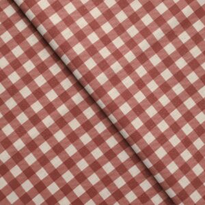 Gingham Check - Crimson Red Custom Curtains