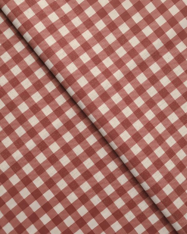 Gingham Check - Crimson Red Custom Curtains