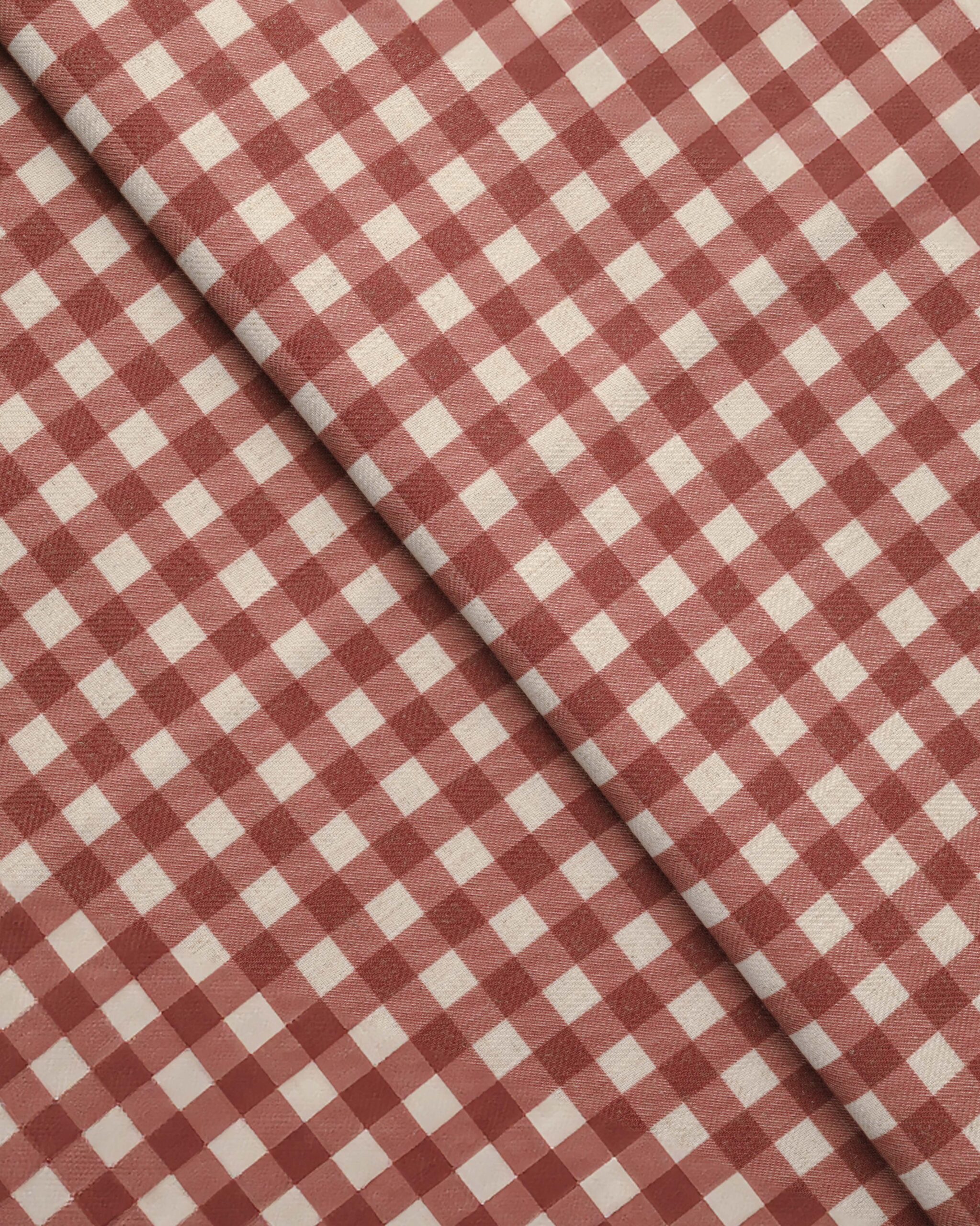 Gingham Check - Crimson Red Custom Curtains