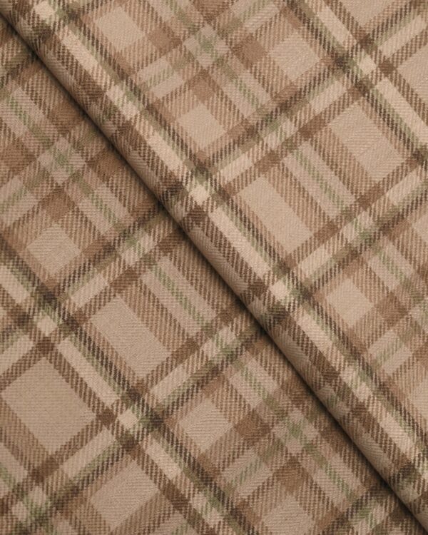 Farmhouse Plaid Check - Tan Custom Curtains