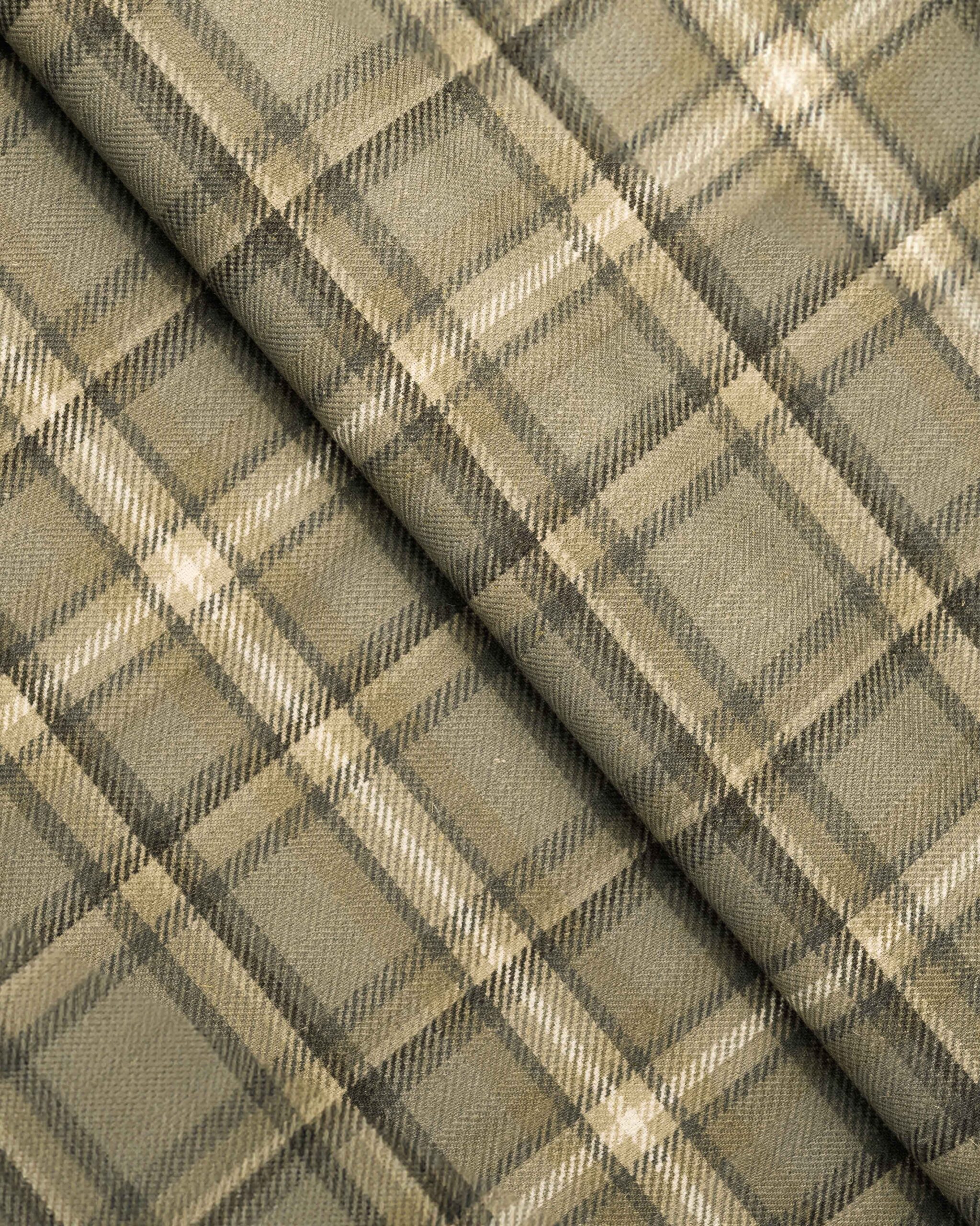 Farmhouse Plaid Check - Deep Forest Custom Curtains