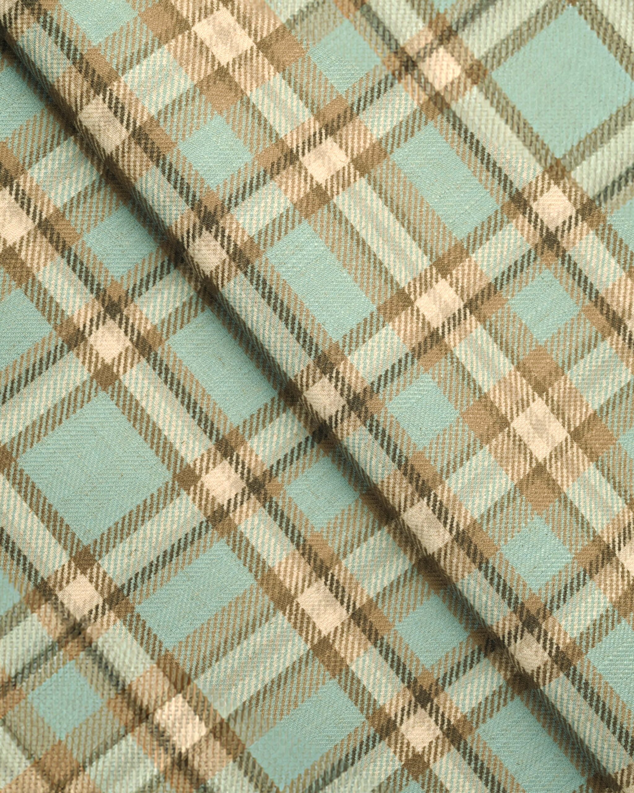 Farmhouse Plaid Check - Lake Custom Curtains