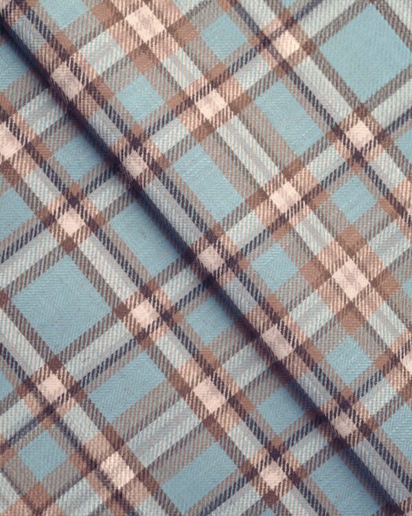 Farmhouse Plaid Check - Storm Custom Curtains