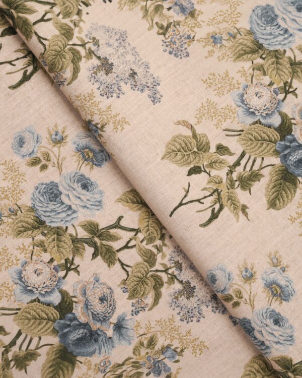 English Cottage - Blue Custom Curtains - Image 2