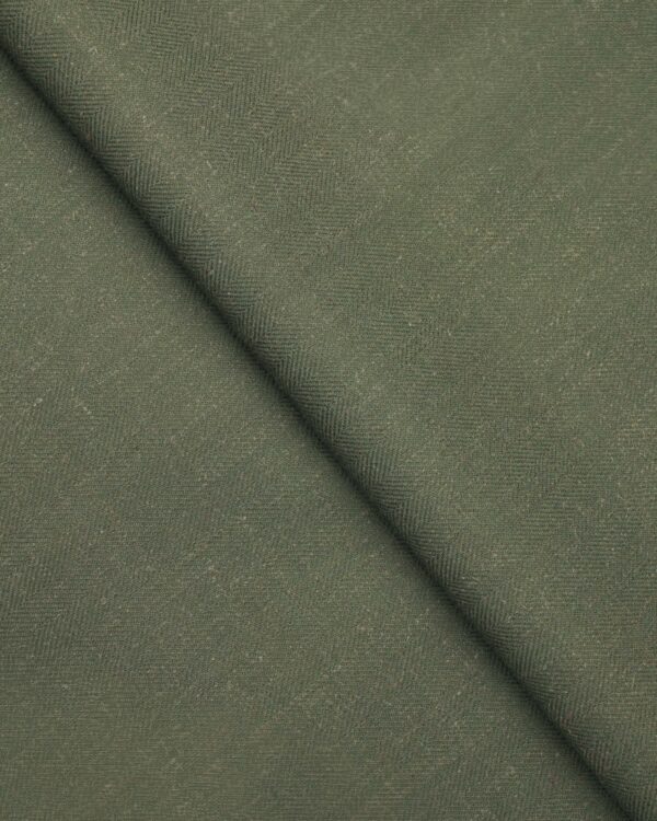 Herringbone Plains - Emerald Green Custom Curtains - Image 2