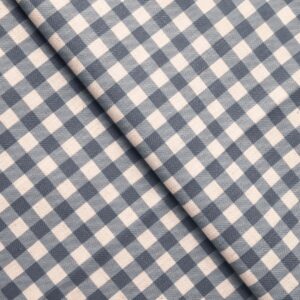 Gingham Check - Blue Custom Curtains