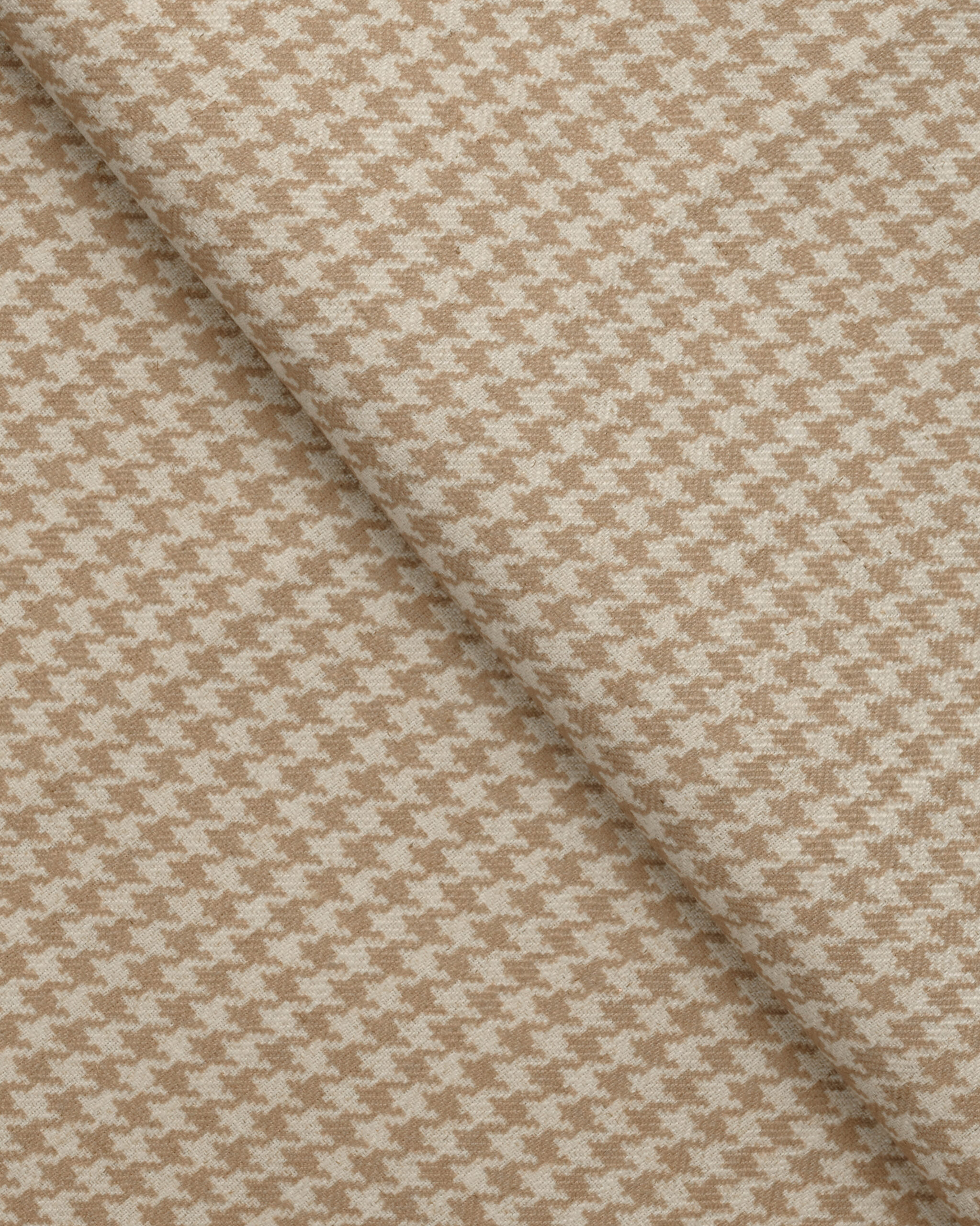 Classic Houndstooth - Camel Ripple Fold Drapes