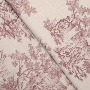 French Toile  - Misty Rose Fabric Swatch