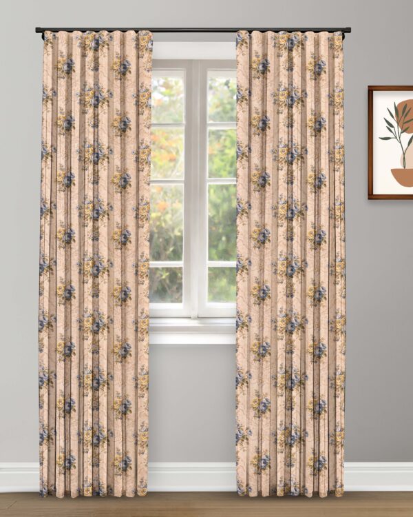 English Garden - Sapphire Fog Custom Curtains - Image 2