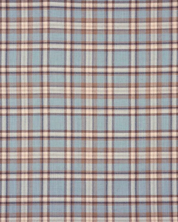 Farmhouse Plaid Check - Storm Custom Curtains - Image 3
