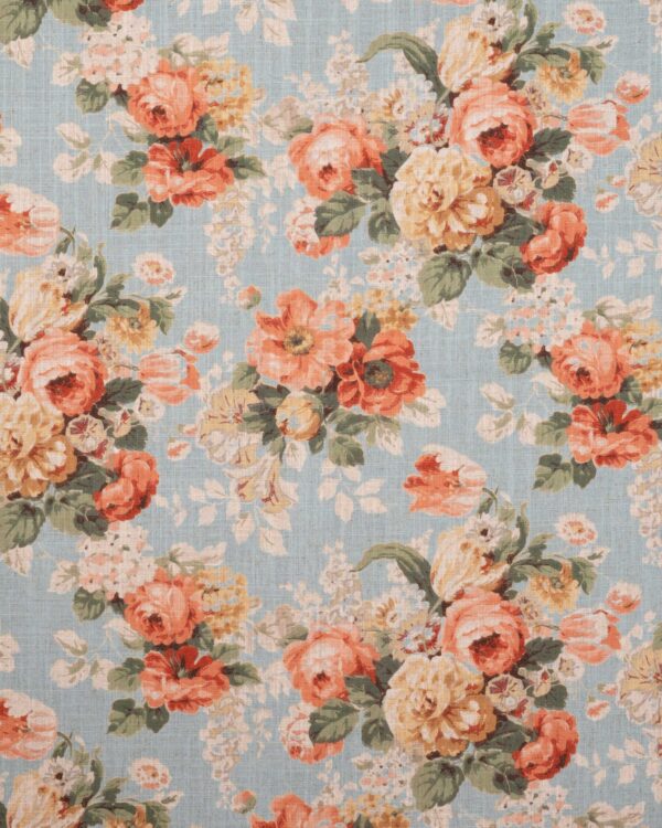 Vintage Floral Collection - Tangerine Custom Curtains - Image 3