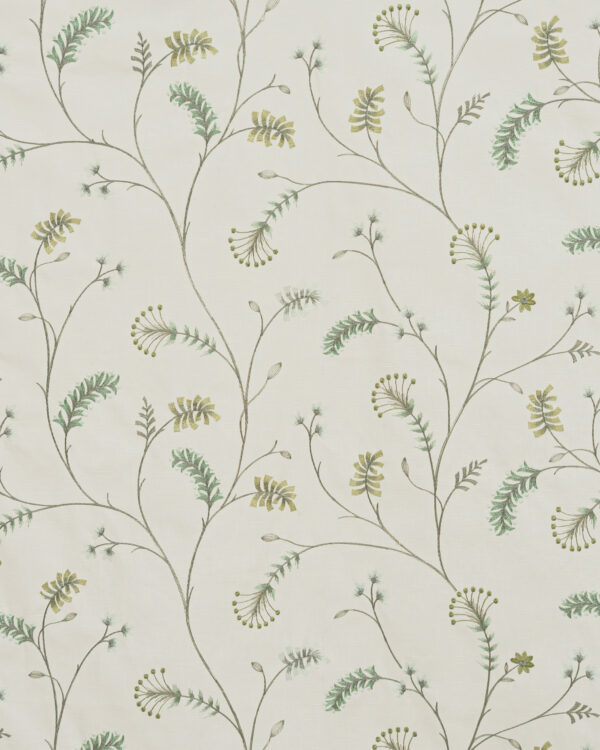 Embroidered Silvy - Sage Green Fabric Swatch - Image 3