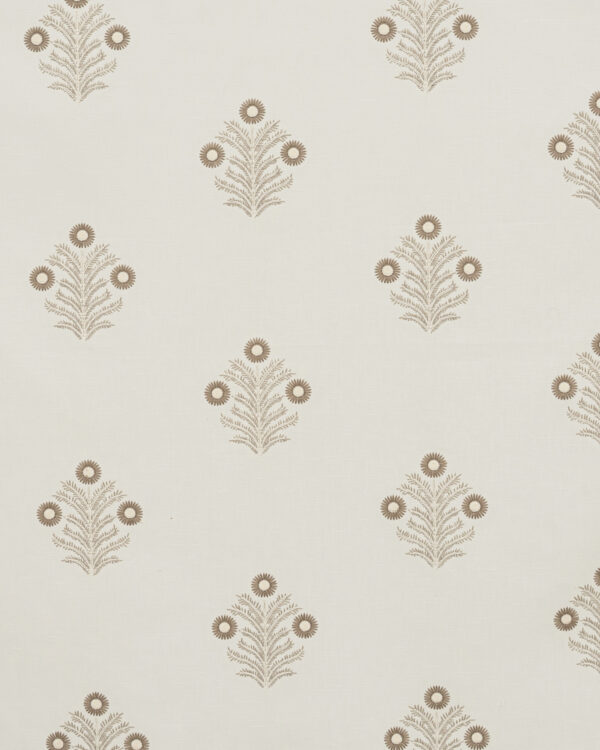 Embroidered  Hailee - Cyrus Beige Custom Curtains - Image 2