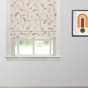 Embroidered Silvy - Bloom Roman Shades