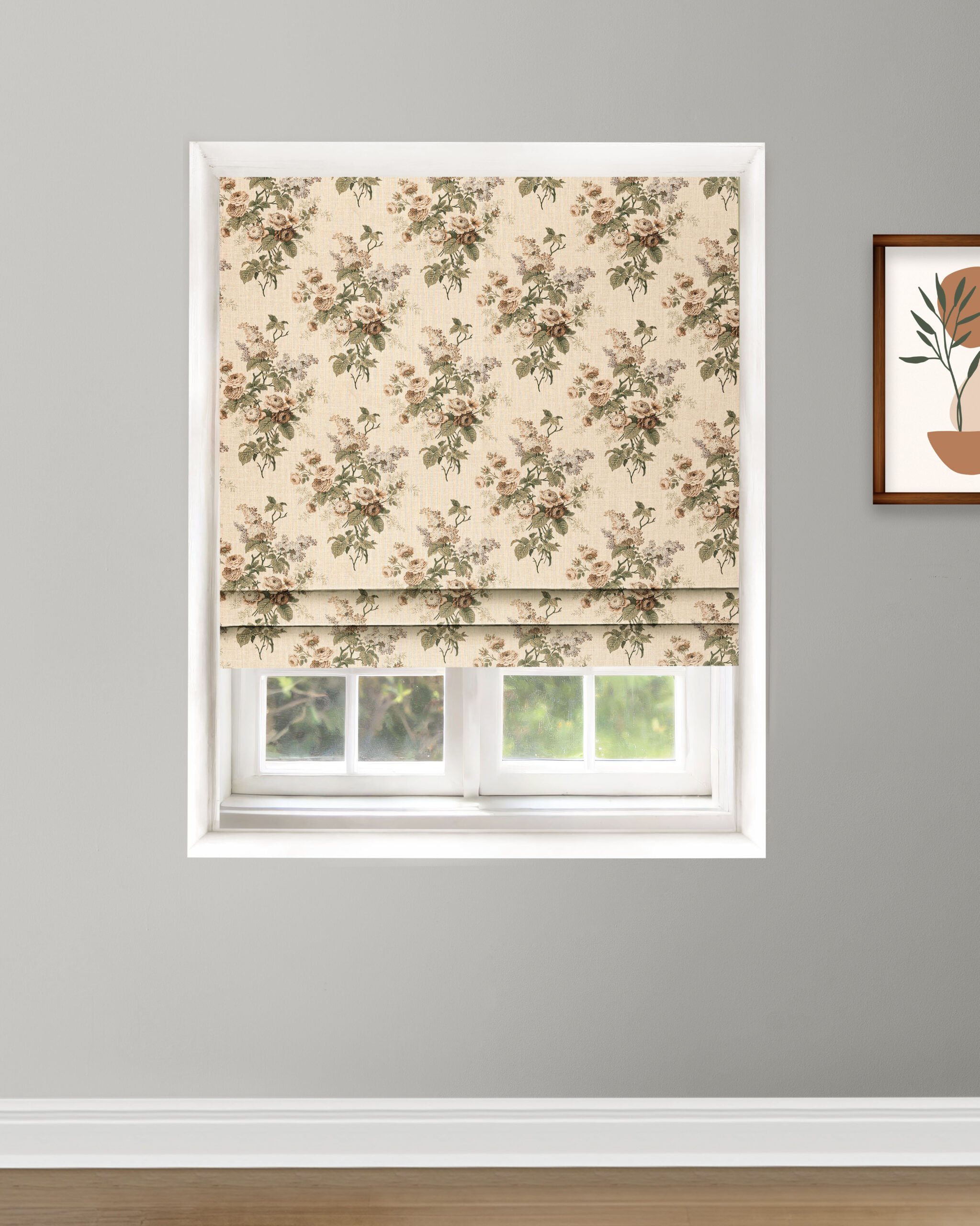 English Cottage - Brown Roman Shades