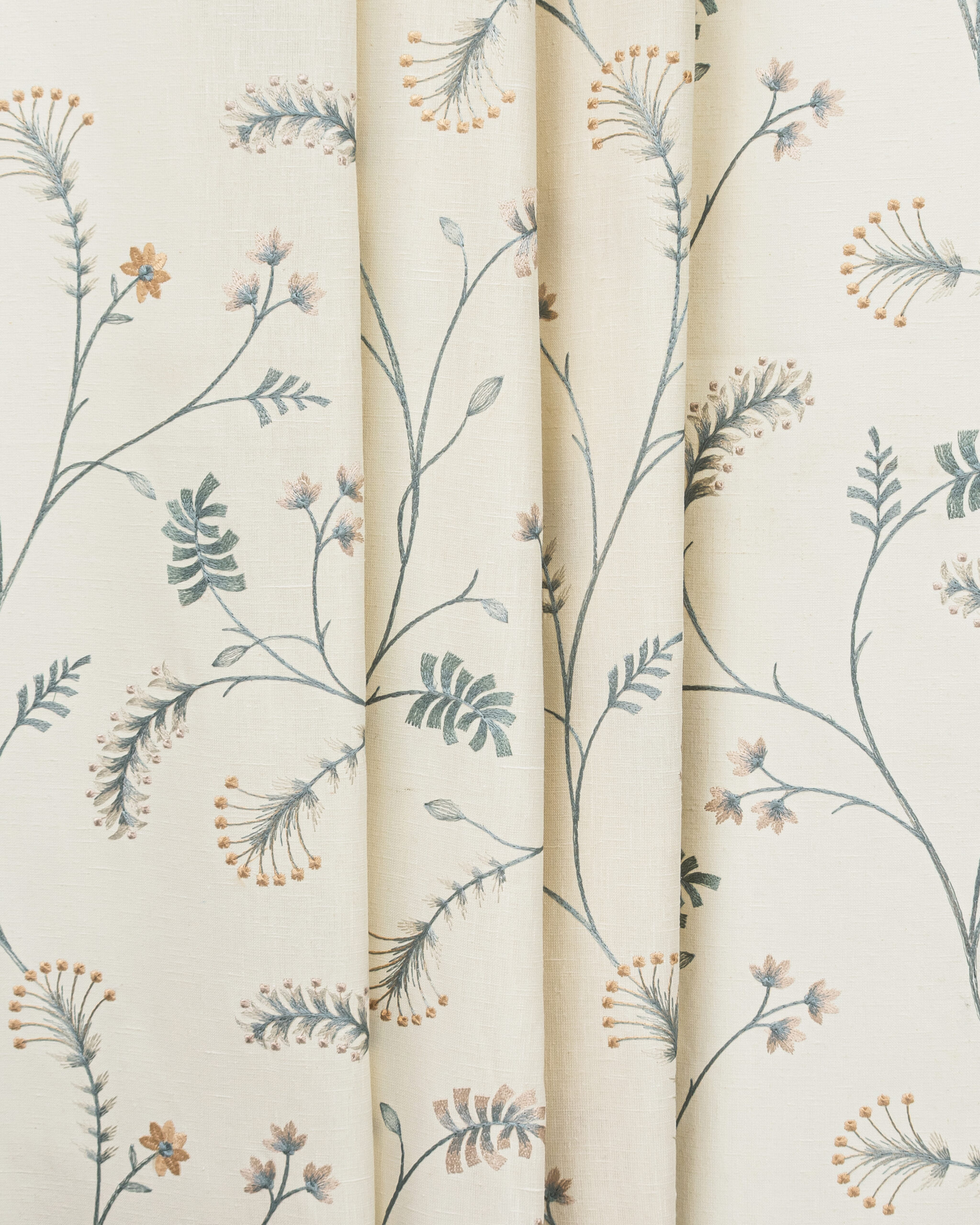Embroidered Silvy - Dew Custom Curtains