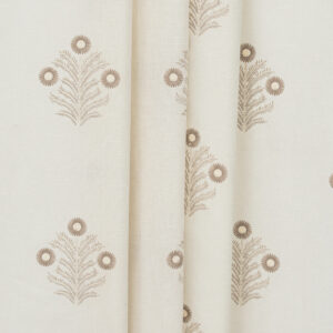 Embroidered  Hailee - Cyrus Beige Custom Curtains