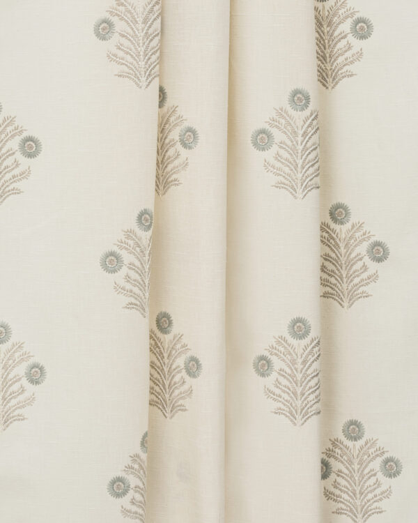 Embroidered  Hailee - Mint Custom Curtains