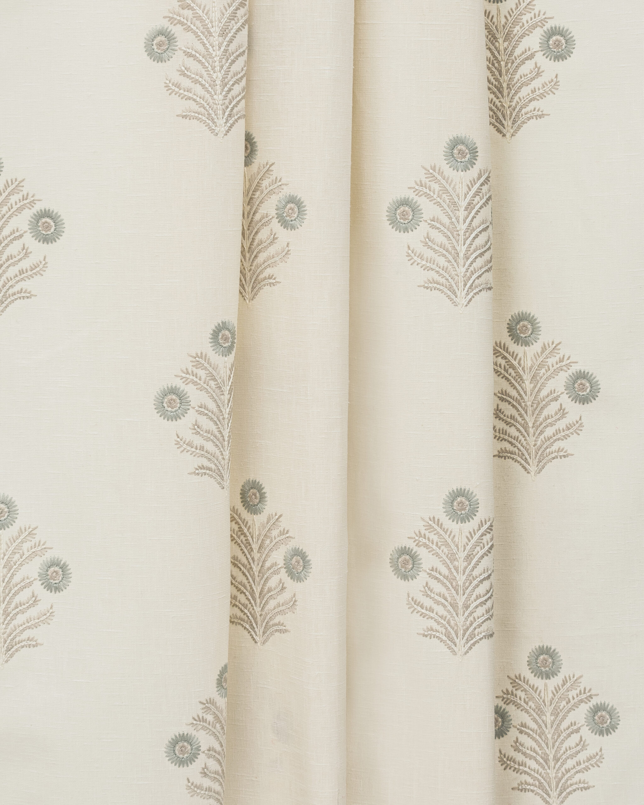 Embroidered  Hailee - Mint Custom Curtains