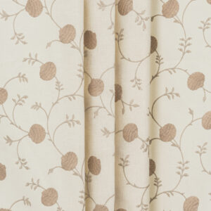 Embroidered  Pecan - Walnut Custom Curtains
