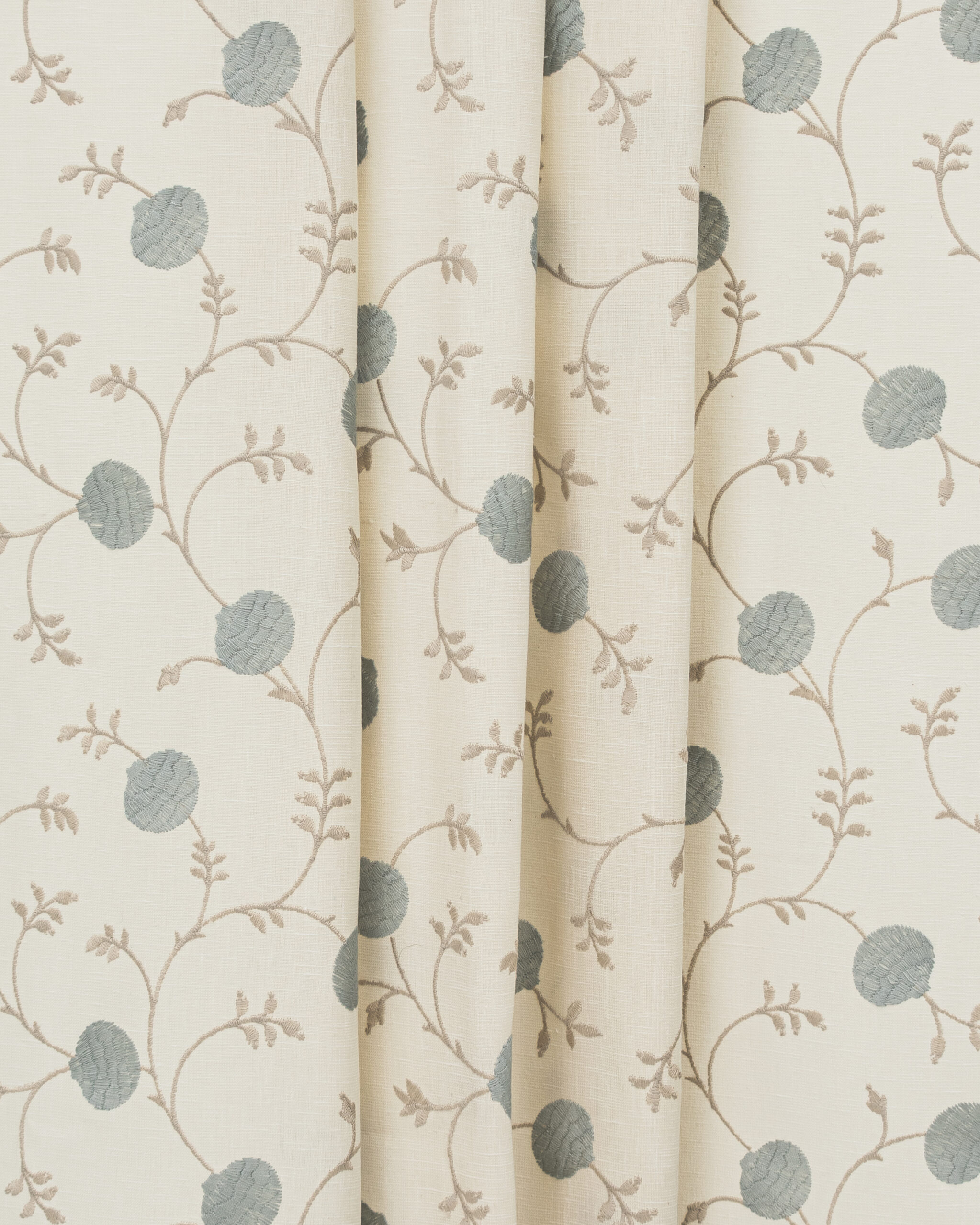 Embroidered Pecan - Dew Custom Curtains