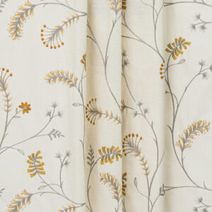 Embroidered Silvy - Copper Custom Curtains