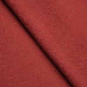 Herringbone Plains - Misty Red Fabric Swatch
