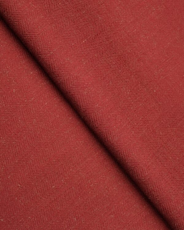 Herringbone Plains - Misty Red Custom Curtains - Image 3