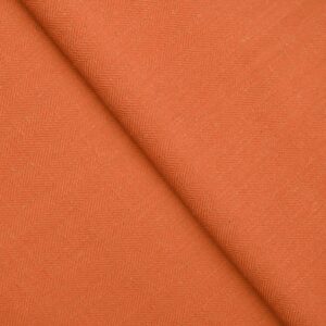 Herringbone Plains - Orange Carrot Fabric Swatch