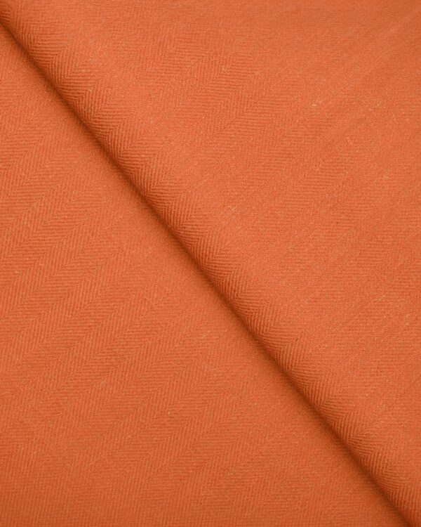 Herringbone Plains - Orange Carrot Custom Curtains - Image 3