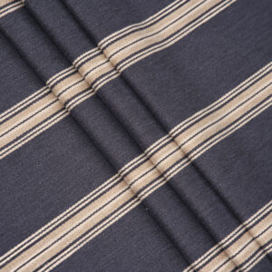 French Stripes - Midnight Custom Curtains