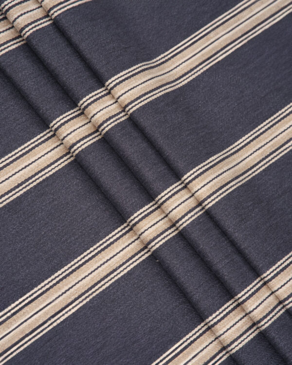 French Stripes - Midnight Custom Curtains