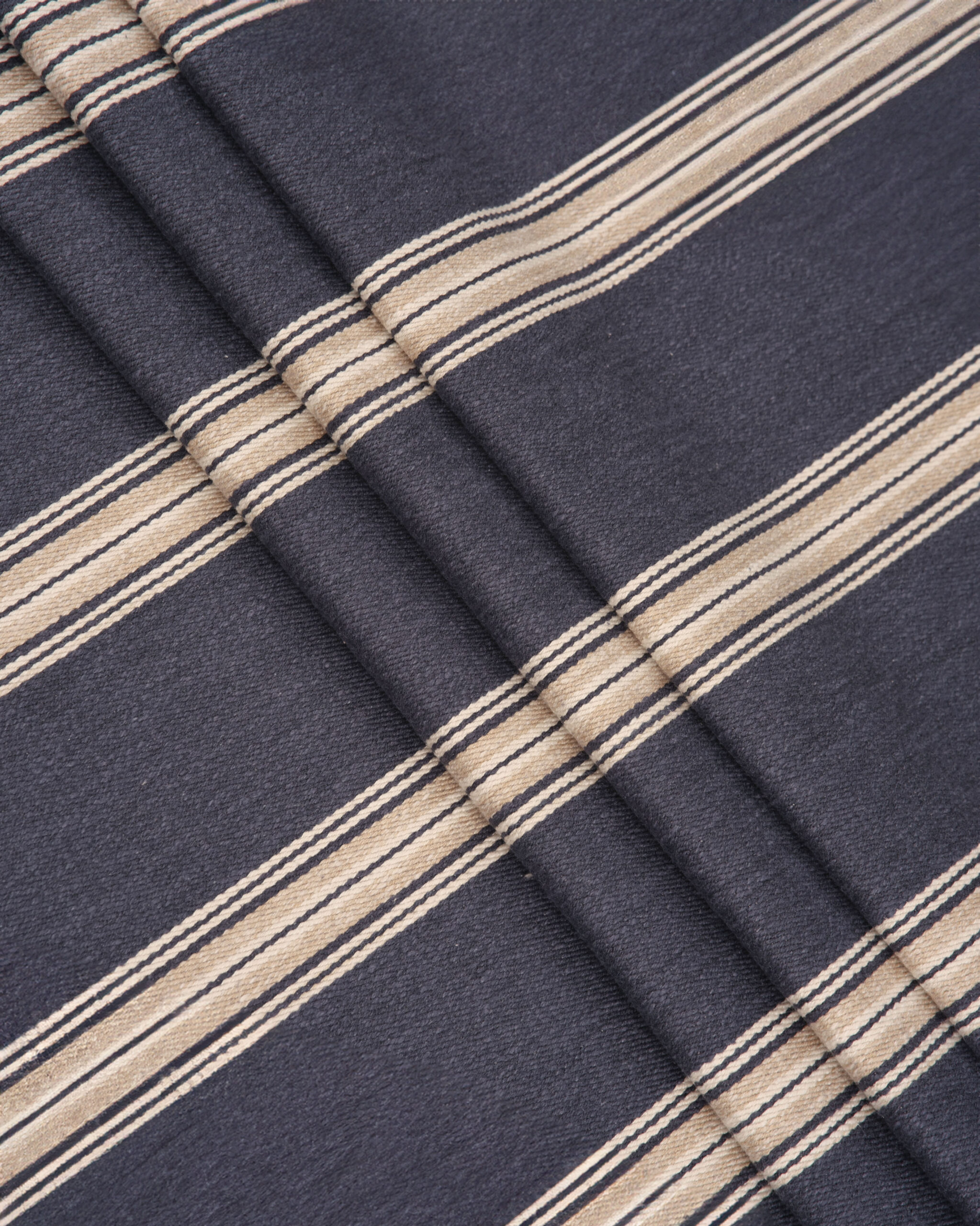 French Stripes - Midnight Custom Curtains