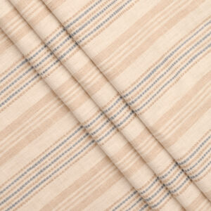 French Stripes - Sky Custom Curtains