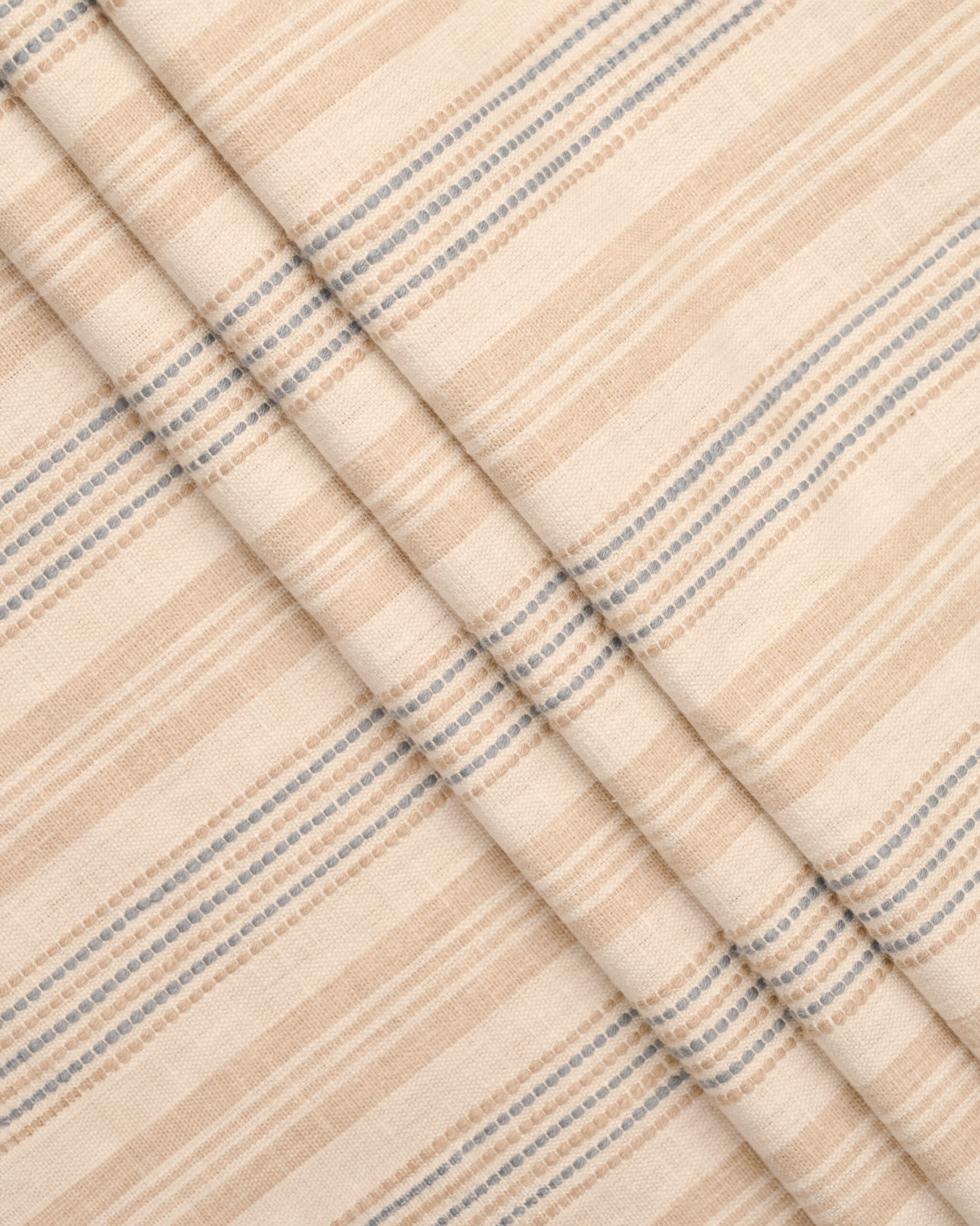 French Stripes - Sky Custom Curtains
