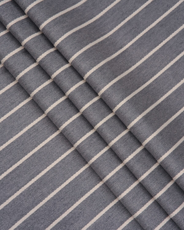 French Stripes - Ash Gray  Custom Curtains