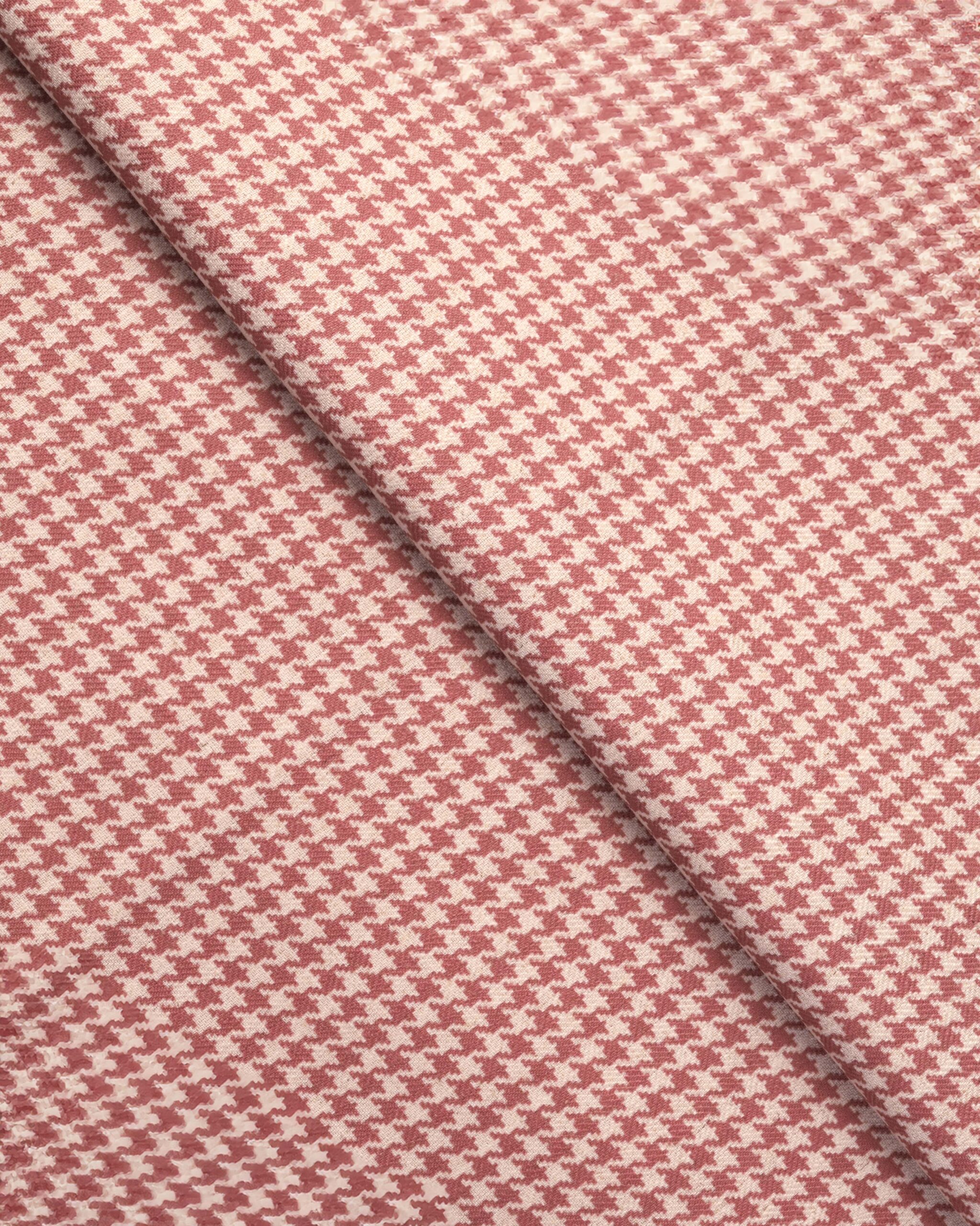 Classic Houndstooth - Rose Ripple Fold Drapes