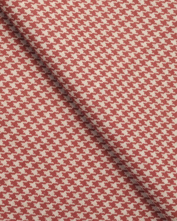 Classic Houndstooth - Tuscan Red Custom Curtains