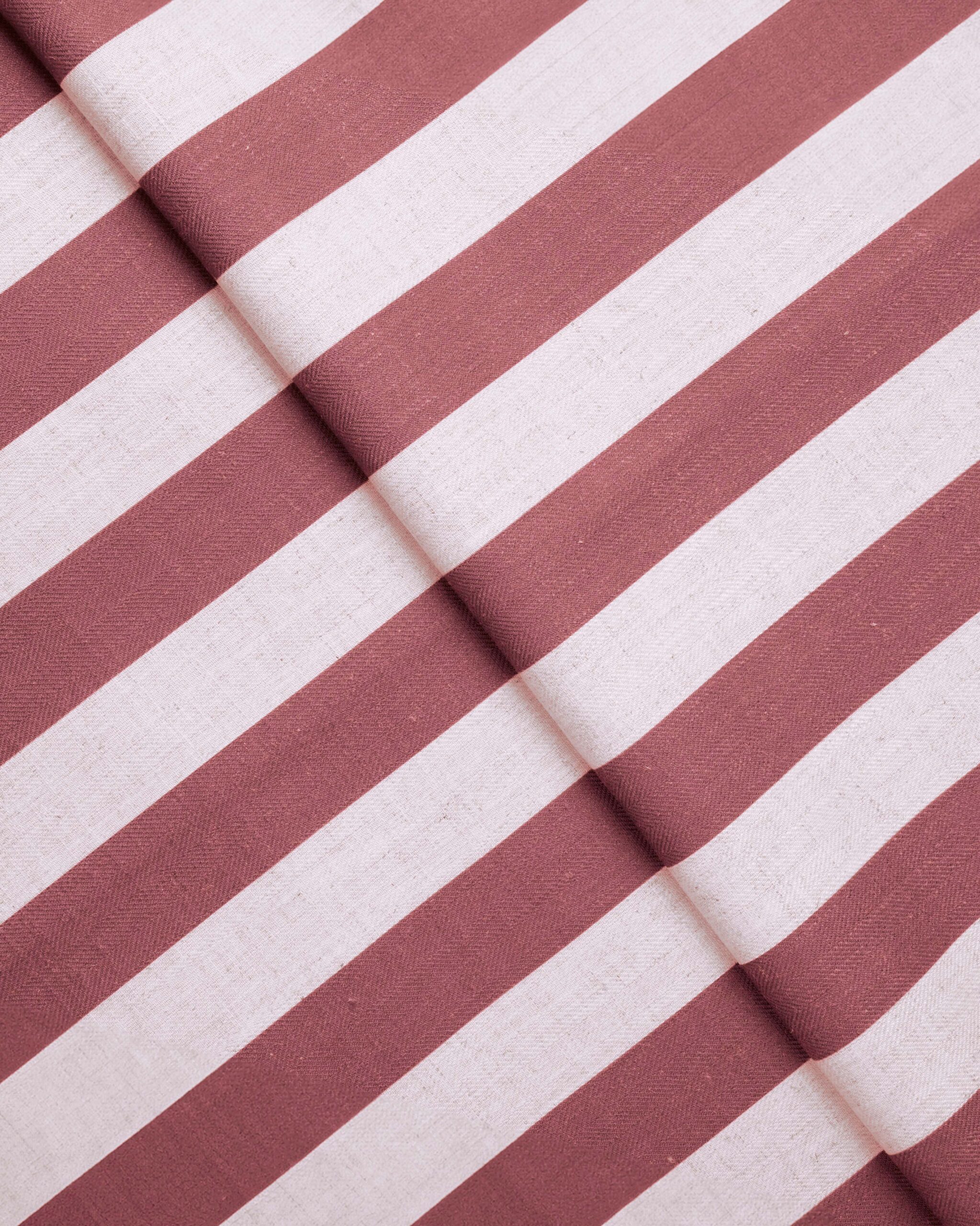 Vintage Linen Stripes - Misty Rose Fabric Swatch