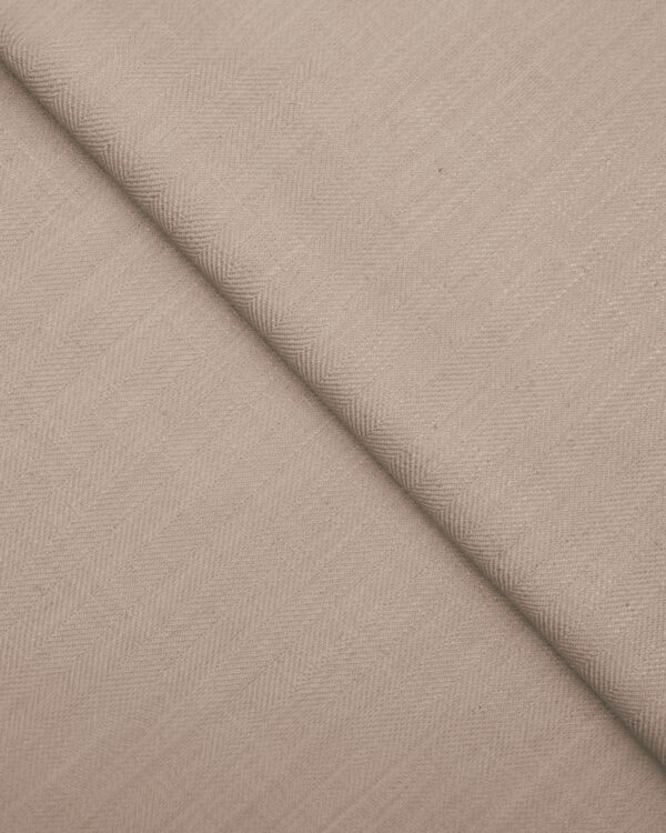 Herringbone Plains - Bark Brown Custom Curtains - Image 2